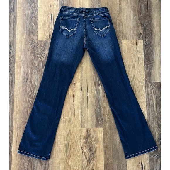 South Pole Women’s Juniors Dark Wash Light Distressed Straight‎ Jeans Size 9 EUC - Picture 2 of 9